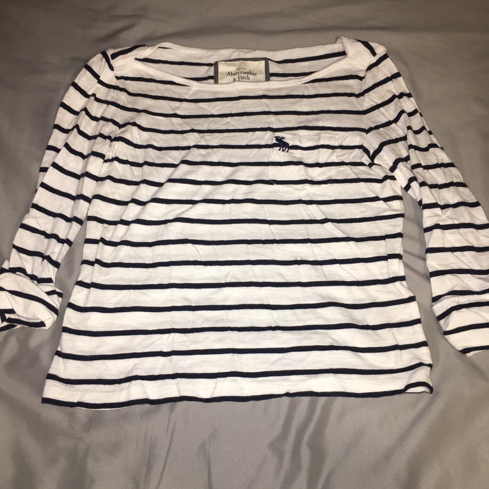 Striped cropped shirt from Abercrombie and fitch
